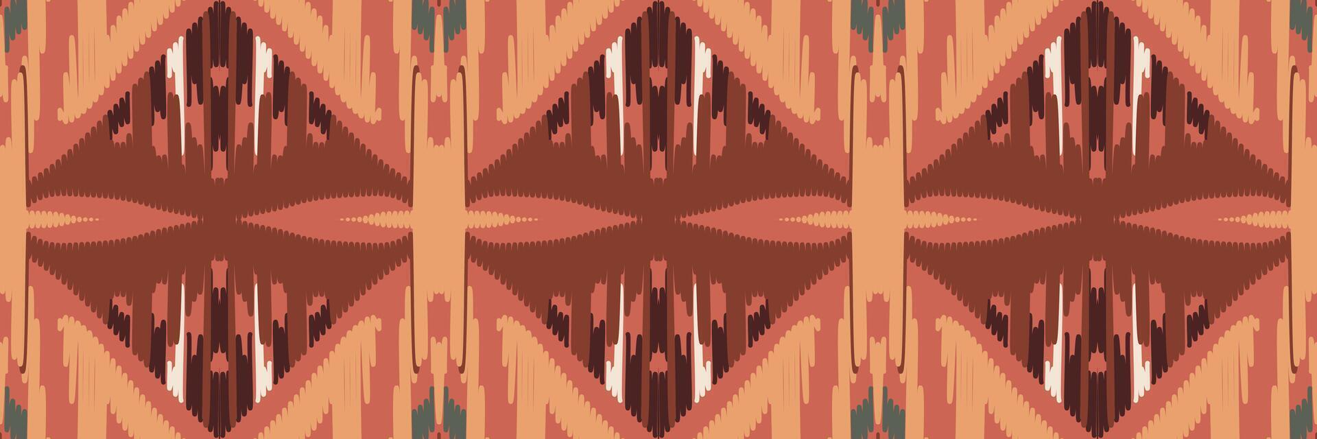 padrão sem emenda de ikat étnico em tribal. design para plano de fundo, papel de parede, ilustração vetorial, tecido, vestuário, tapete, têxtil, batik, bordado. vetor