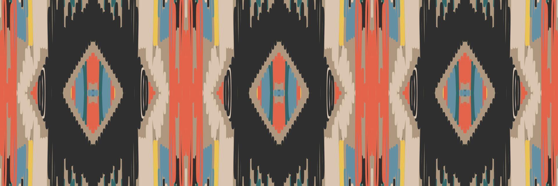 padrão ikat em tribal. geométrica étnica tradicional. estilo listrado mexicano. design para plano de fundo, papel de parede, ilustração vetorial, tecido, roupas, batik, tapete, bordado. vetor