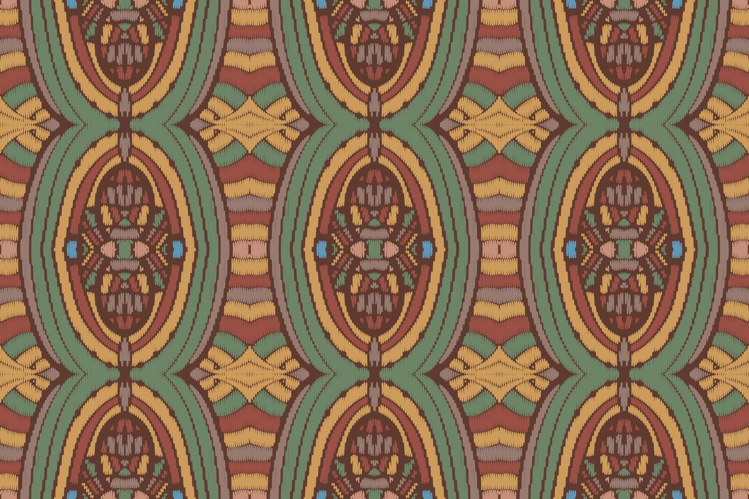 tecido ikat sem costura padrão geométrico étnico tradicional bordado style.design para fundo, tapete, tapete, sarongue, roupas, ilustração vetorial. vetor