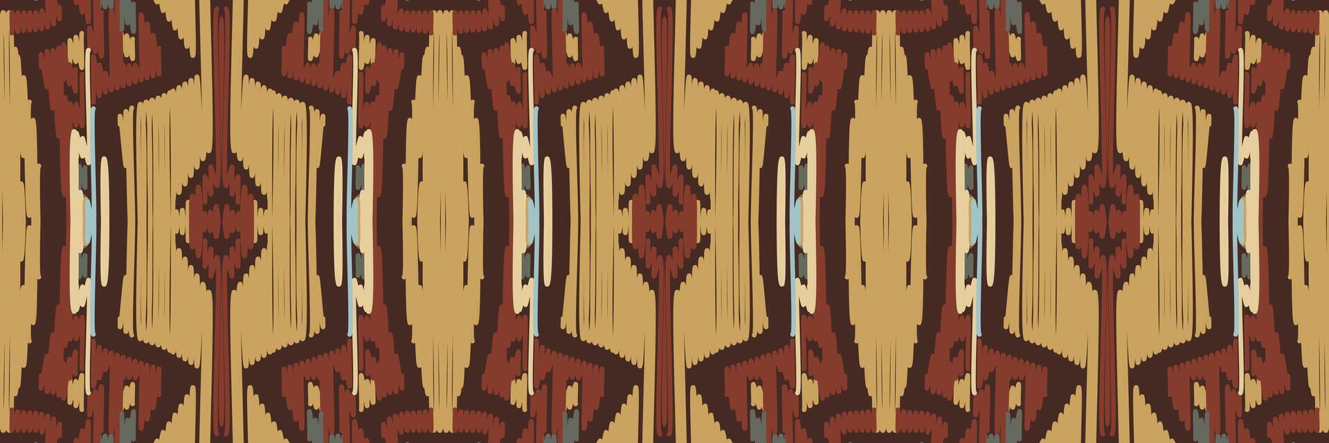 padrão sem emenda de ikat étnico em tribal. design para plano de fundo, papel de parede, ilustração vetorial, tecido, vestuário, tapete, têxtil, batik, bordado. vetor