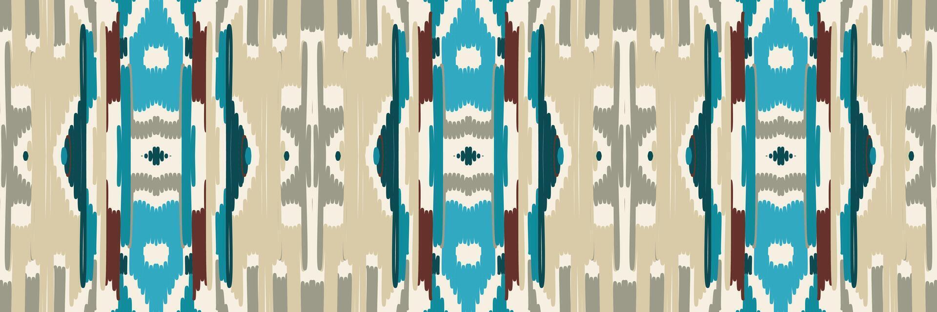 padrão sem emenda de ikat étnico em tribal. design para plano de fundo, papel de parede, ilustração vetorial, tecido, vestuário, tapete, têxtil, batik, bordado. vetor