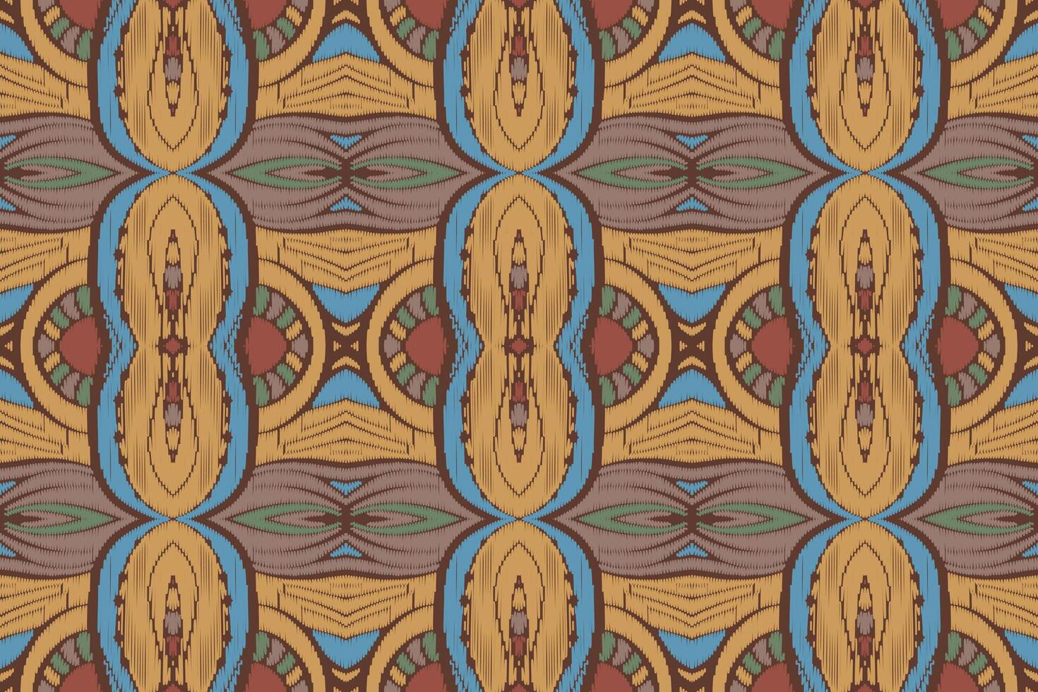 tecido ikat sem costura padrão geométrico étnico tradicional bordado style.design para fundo, tapete, tapete, sarongue, roupas, ilustração vetorial. vetor