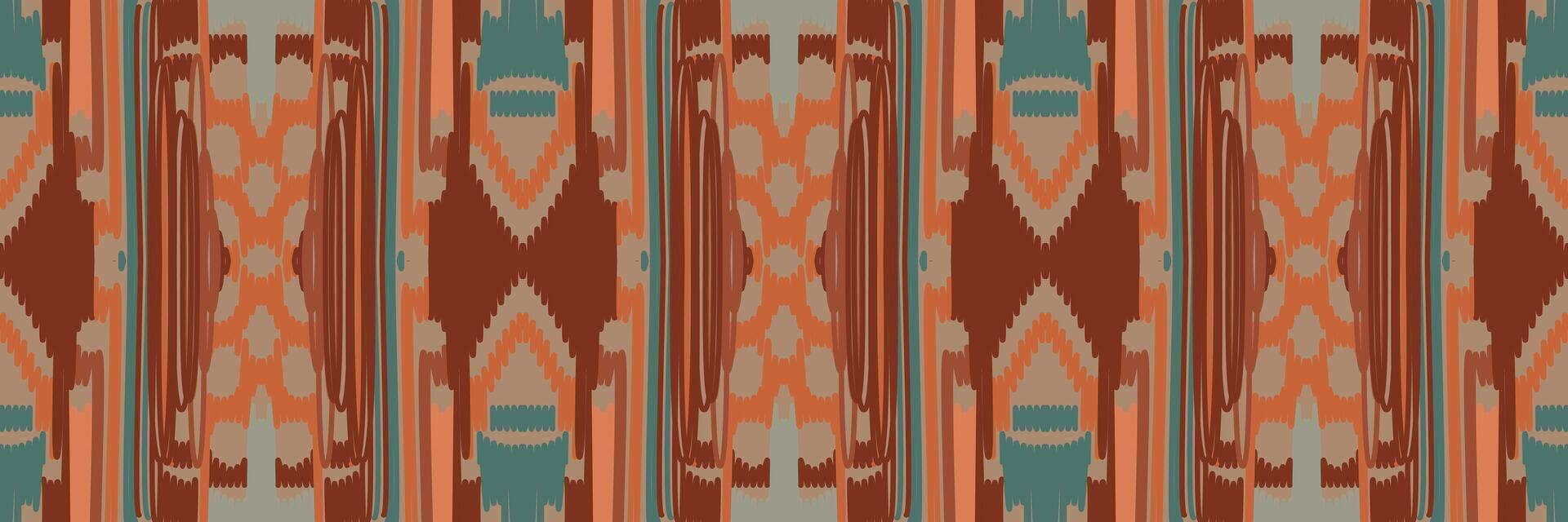 arte abstrata padrão étnico. padrão sem emenda ikat em tribal. design para plano de fundo, papel de parede, ilustração vetorial, tecido, roupas, tapetes, bordados. vetor