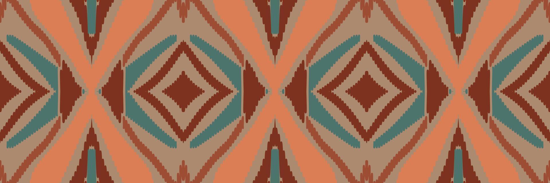 arte abstrata padrão étnico. padrão sem emenda ikat em tribal. design para plano de fundo, papel de parede, ilustração vetorial, tecido, roupas, tapetes, bordados. vetor