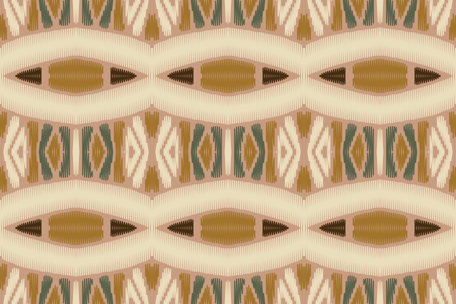 tecido ikat sem costura padrão geométrico étnico tradicional bordado style.design para fundo, tapete, tapete, sarongue, roupas, ilustração vetorial. vetor