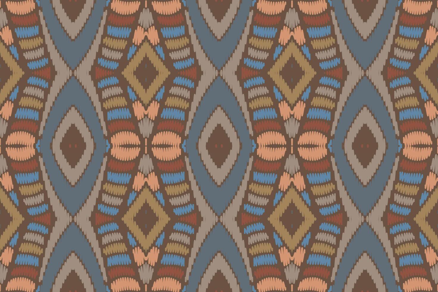 padrão sem emenda de ikat étnico em tribal. design para plano de fundo, papel de parede, ilustração vetorial, tecido, vestuário, tapete, têxtil, batik, bordado. vetor