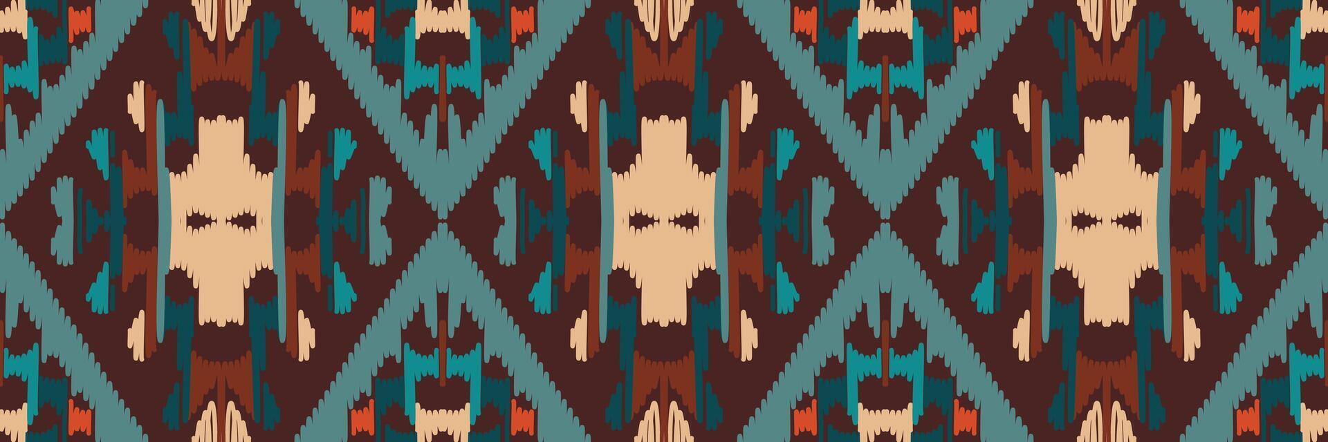 padrão ikat em tribal. geométrica étnica tradicional. estilo listrado mexicano. design para plano de fundo, papel de parede, ilustração vetorial, tecido, roupas, batik, tapete, bordado. vetor