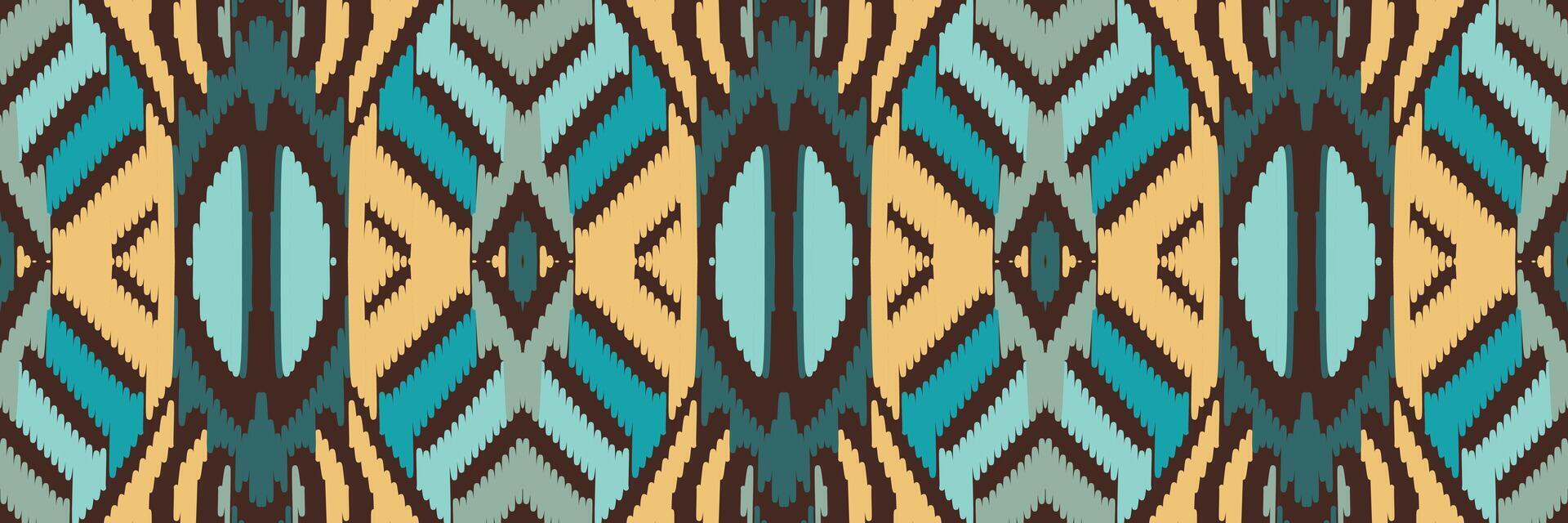 arte abstrata padrão étnico. padrão sem emenda ikat em tribal. design para plano de fundo, papel de parede, ilustração vetorial, tecido, roupas, tapetes, bordados. vetor