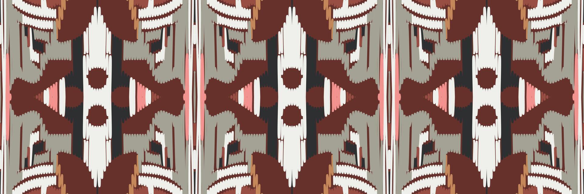 arte abstrata padrão étnico. padrão sem emenda ikat em tribal. design para plano de fundo, papel de parede, ilustração vetorial, tecido, roupas, tapetes, bordados. vetor