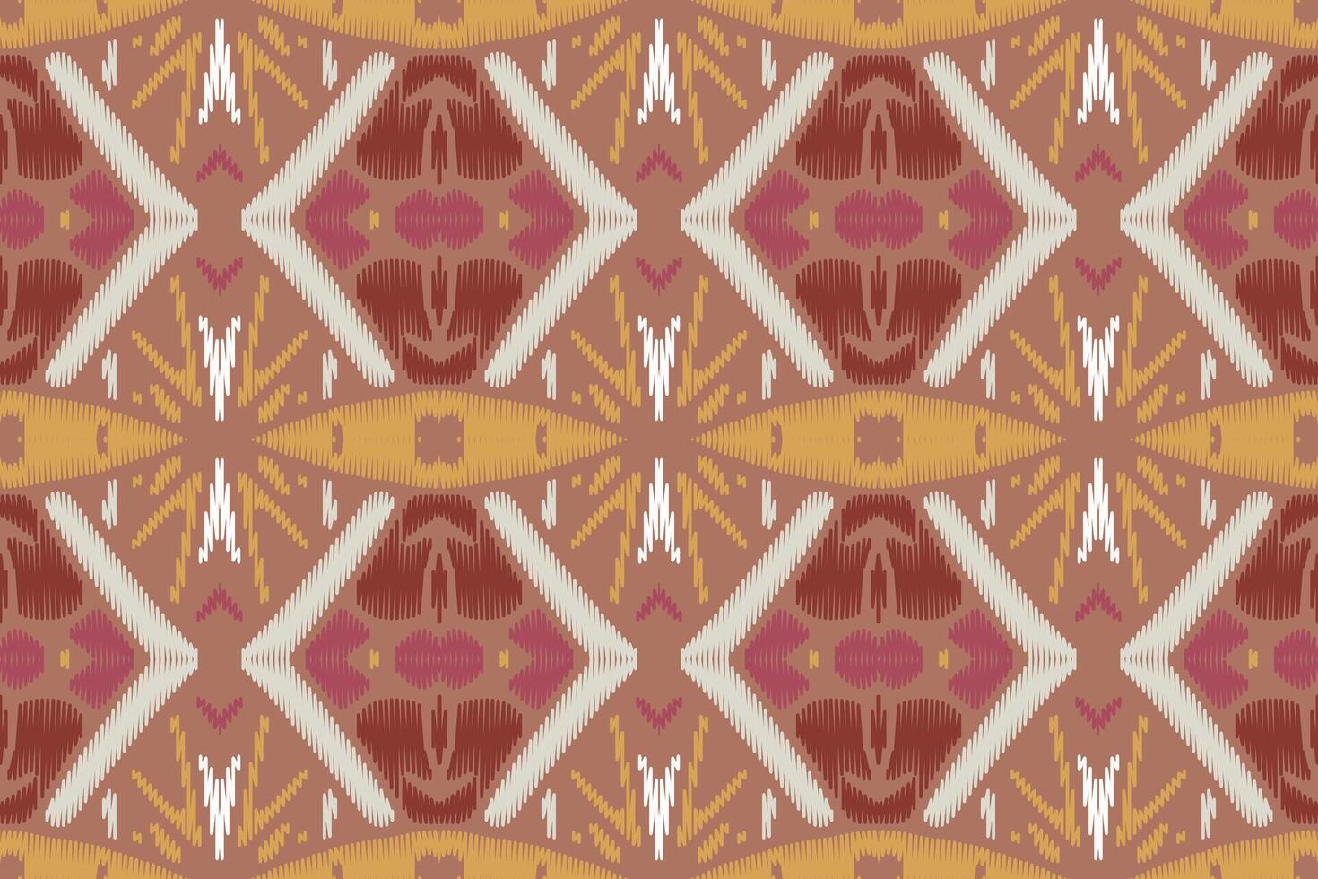 tecido ikat sem costura padrão geométrico étnico tradicional bordado style.design para fundo, tapete, tapete, sarongue, roupas, ilustração vetorial. vetor