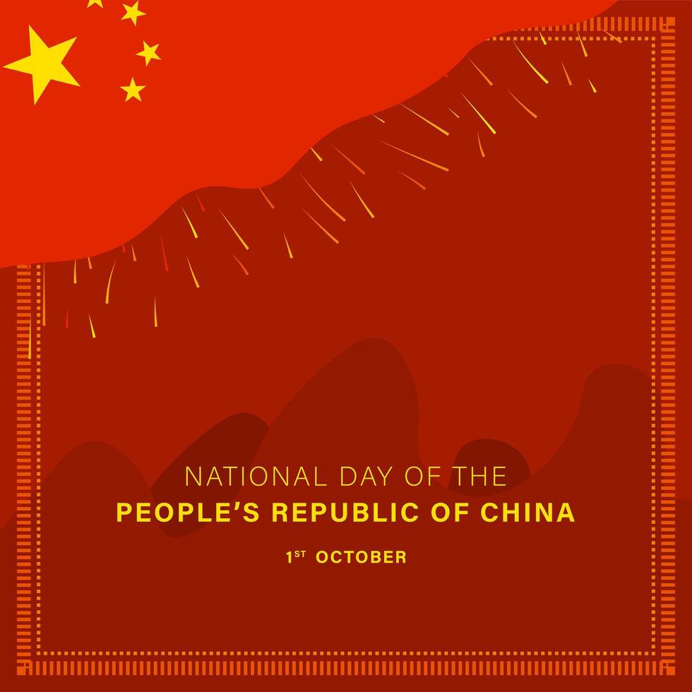 nacional dia do a povos república do China vetor ilustração