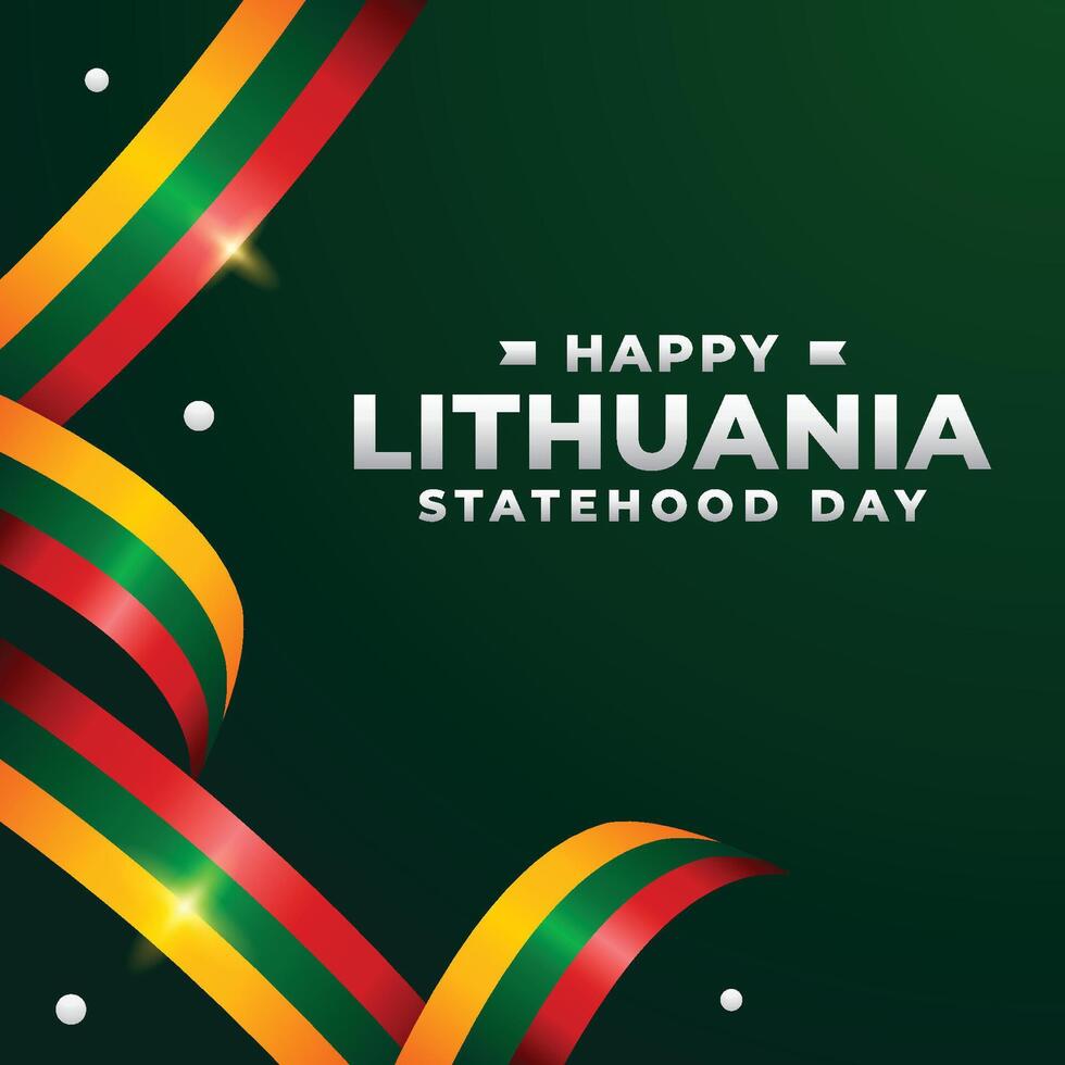 Lituânia estado dia Projeto ilustração coleção vetor