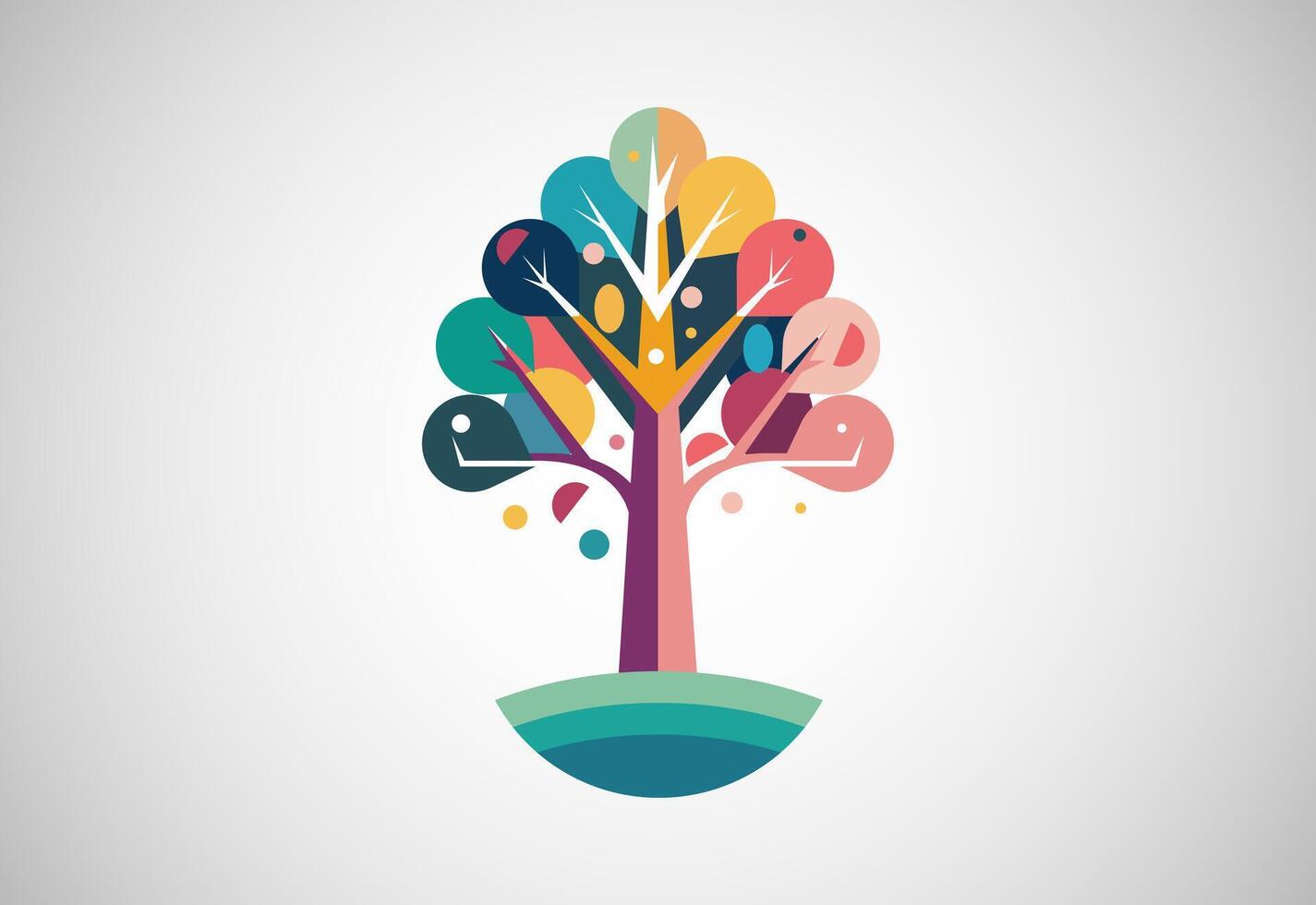 natureza árvore logotipo Projeto vetor ilustração. árvore do vida logotipo conceito