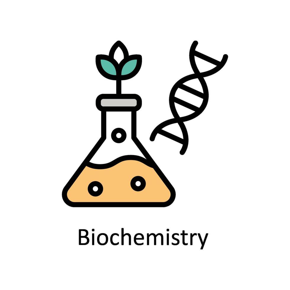 bioquímica vetor preenchidas esboço ícone estilo ilustração. eps 10 Arquivo