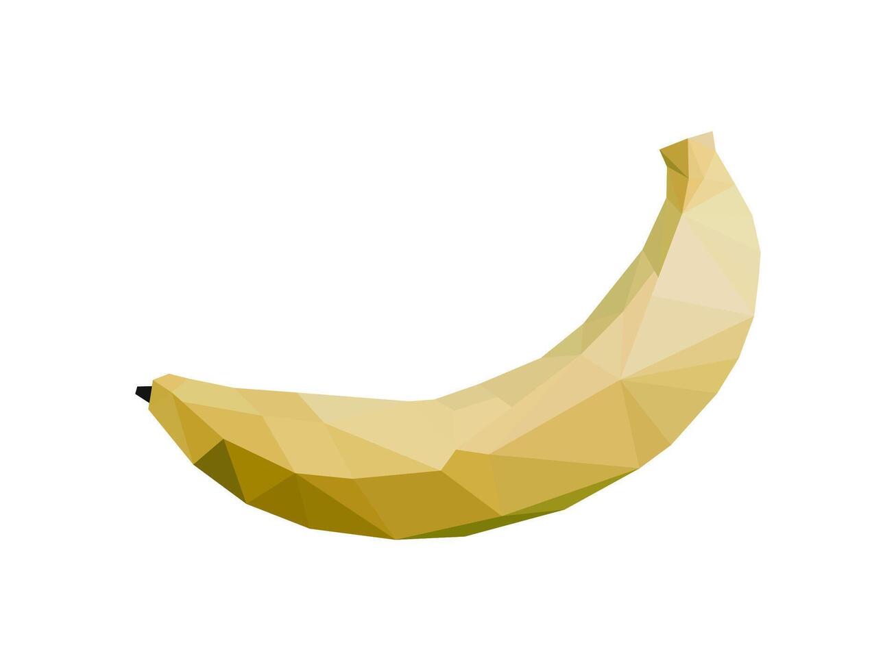 poligonal fruta. banana ilustração elemento. vetor Projeto ícone arte