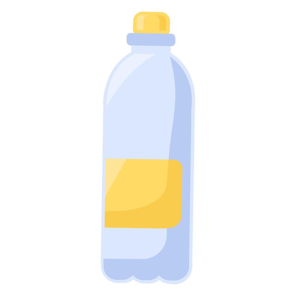 plástico desperdício beber garrafa plano ícone vetor