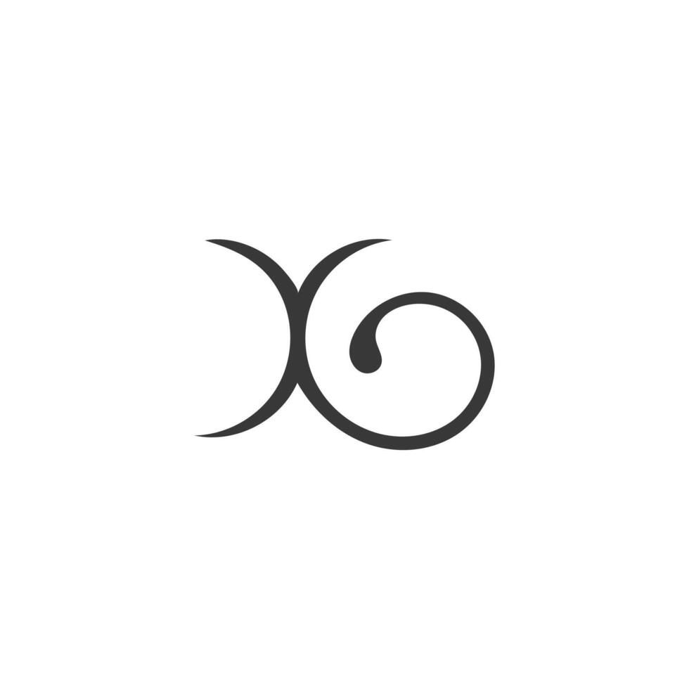 alfabeto cartas iniciais monograma logotipo obrigado, xg, x e g vetor
