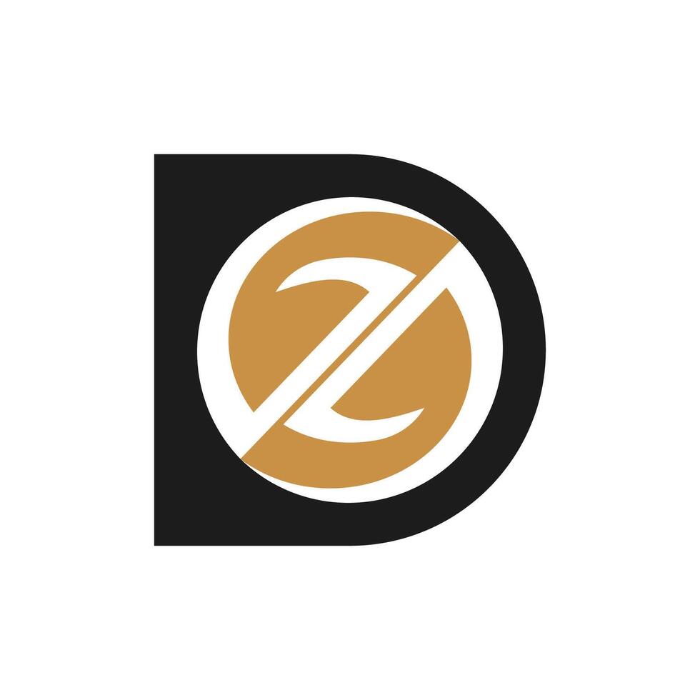 criativo abstrato carta zd logotipo Projeto. ligado carta dz logotipo Projeto. vetor