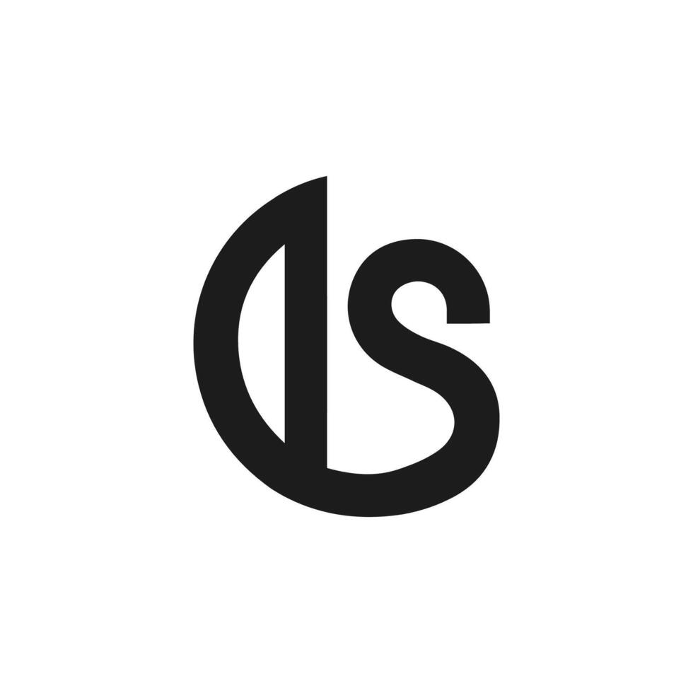 inicial carta ds logotipo ou SD logotipo vetor Projeto modelo
