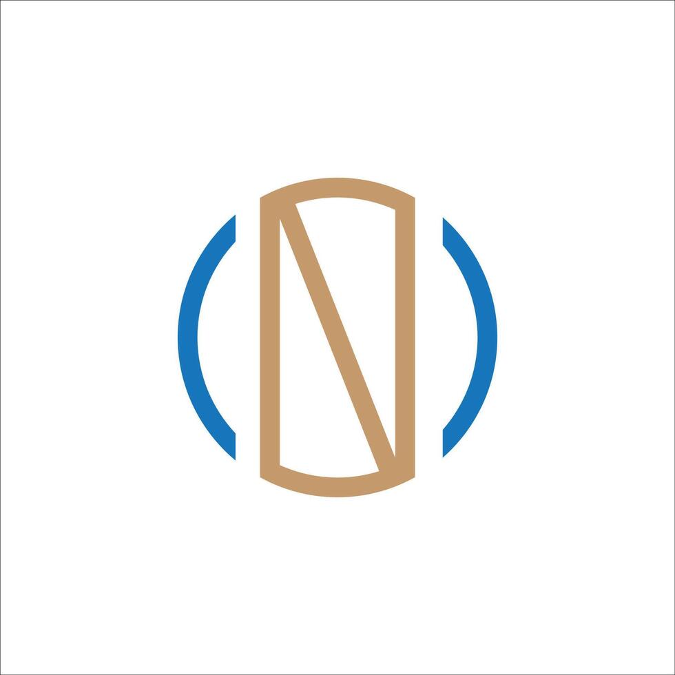 inicial carta cn ou nc logotipo vetor Projeto modelo