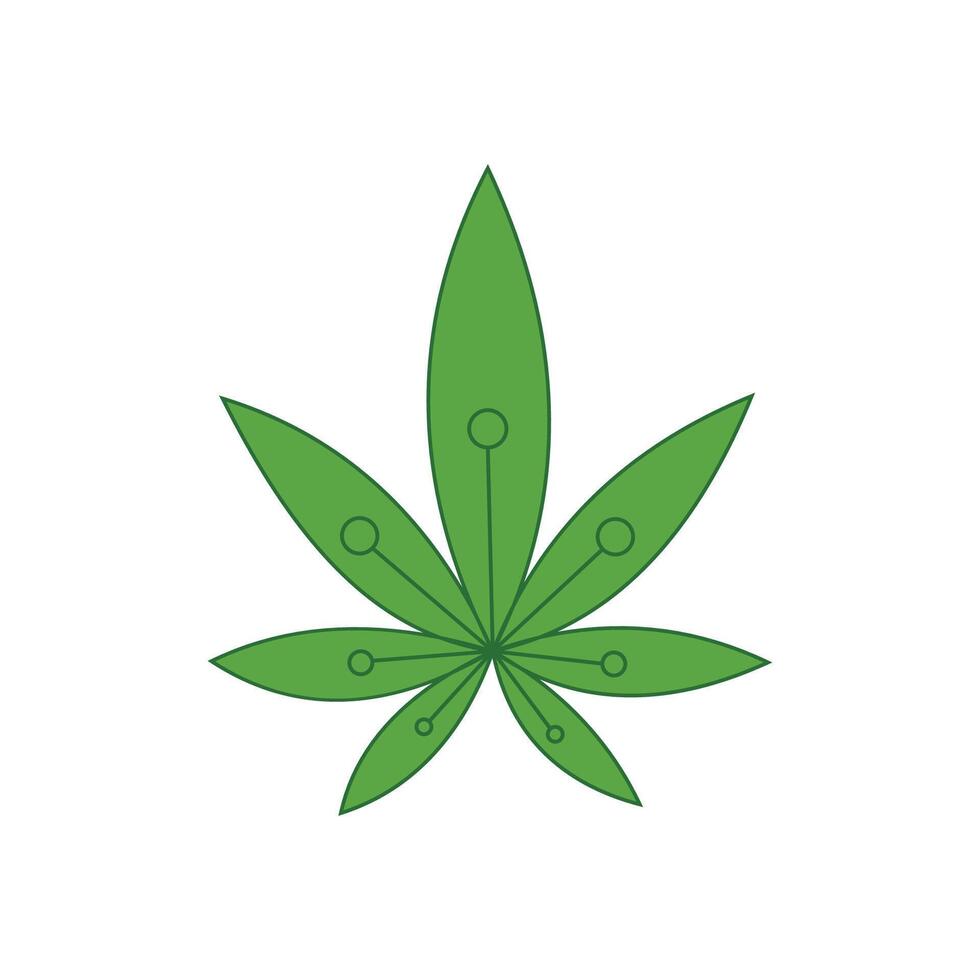 maconha folha logotipo Projeto modelo vetor