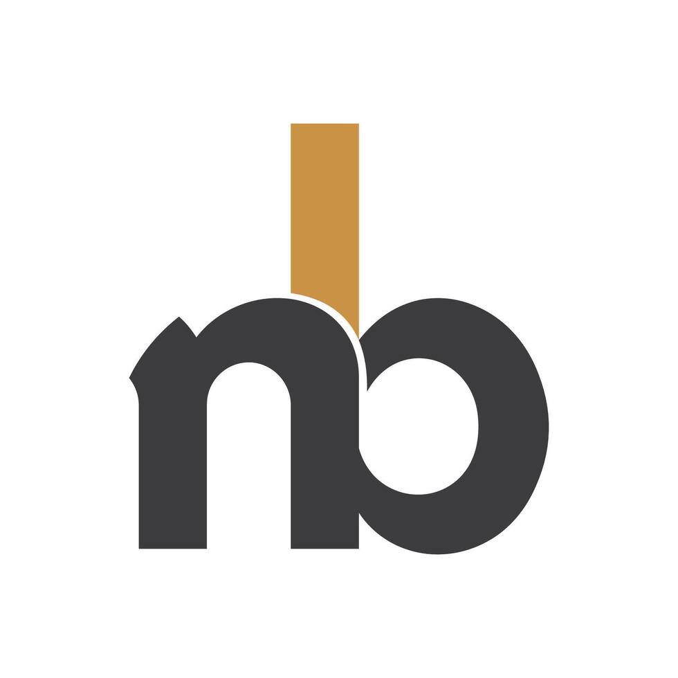inicial bn carta logotipo vetor modelo Projeto. criativo abstrato carta nb logotipo Projeto. ligado carta nb logotipo Projeto.