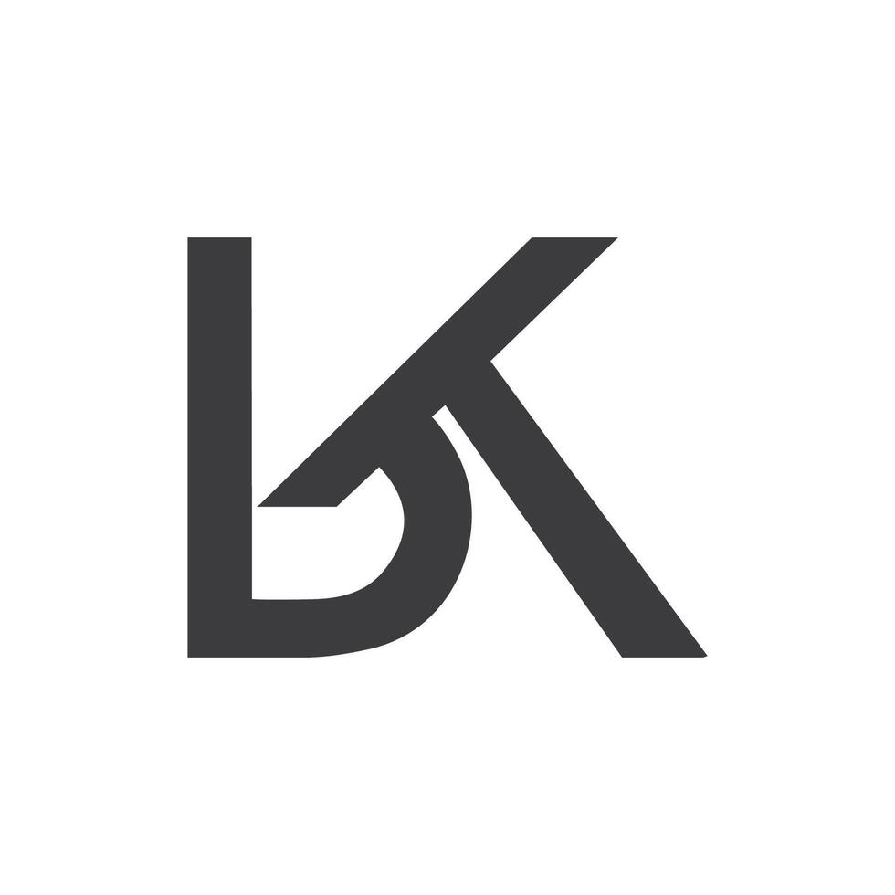 inicial carta bk logotipo ou kb logotipo vetor Projeto modelo