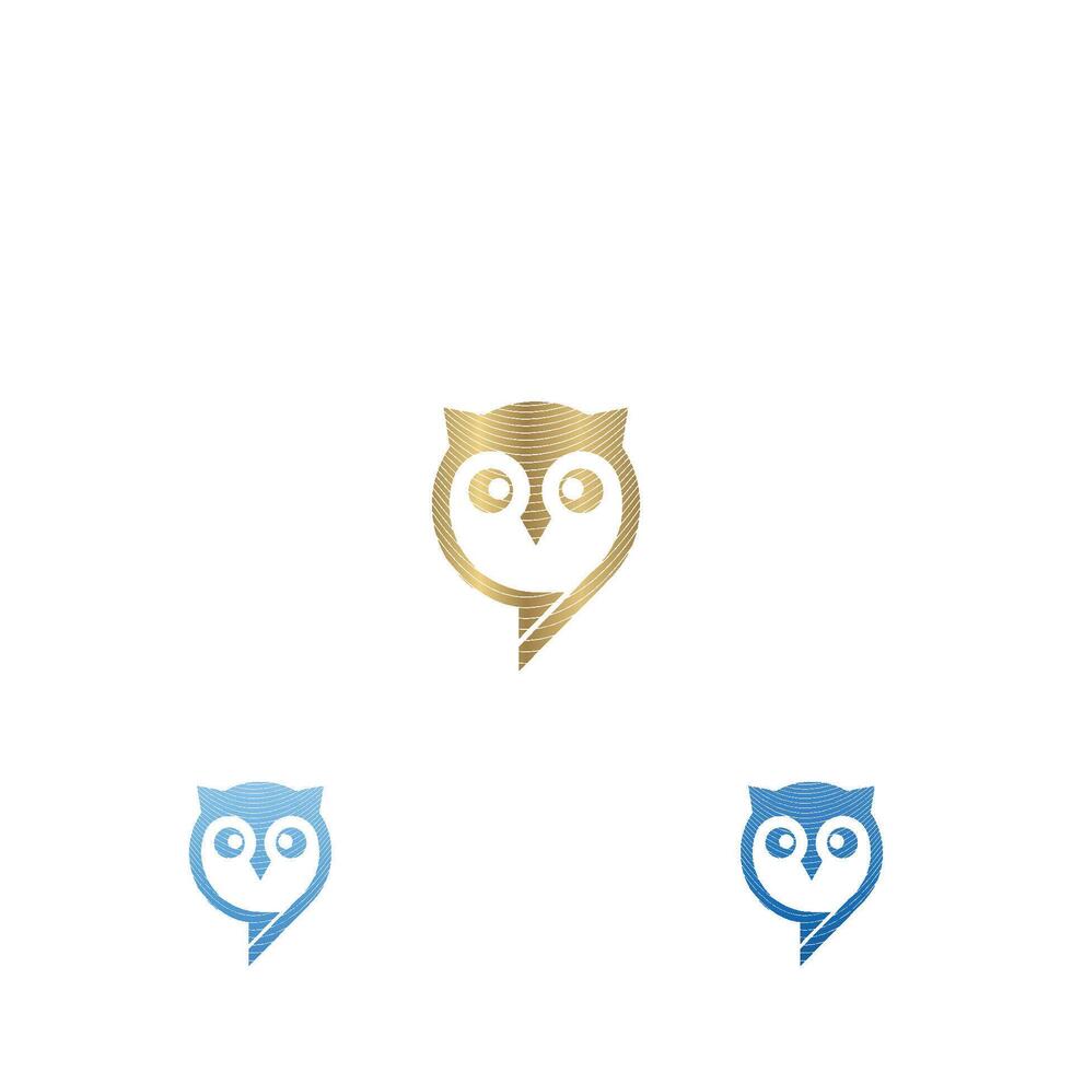 coruja logotipo ícone escudo asa criativo moderno Projeto. coruja logotipo com folha ícone vetor. vetor