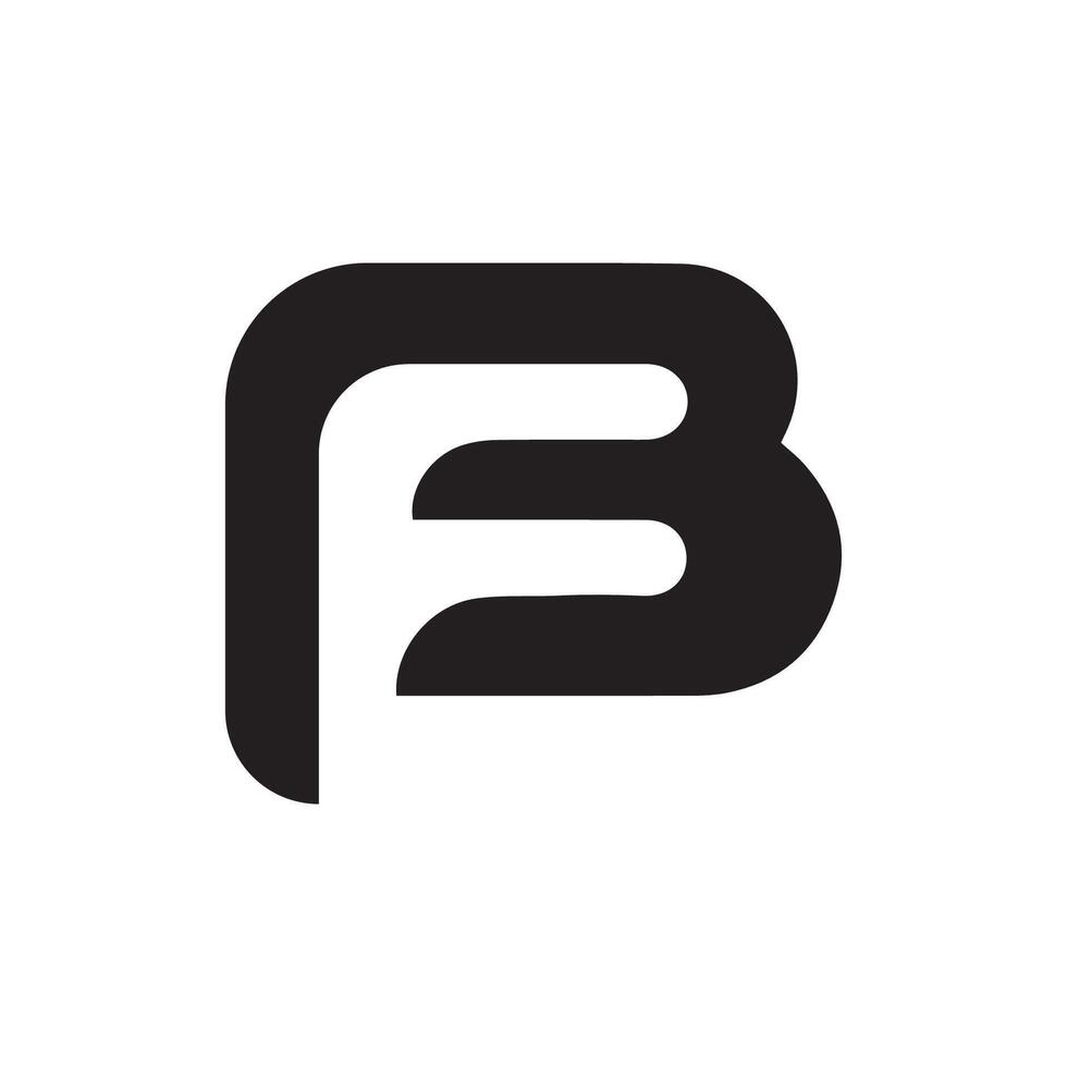 inicial carta bf logotipo ou fb logotipo vetor Projeto modelo