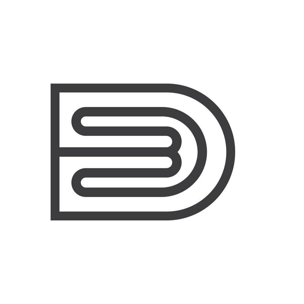 inicial carta bd logotipo ou db logotipo vetor Projeto modelo