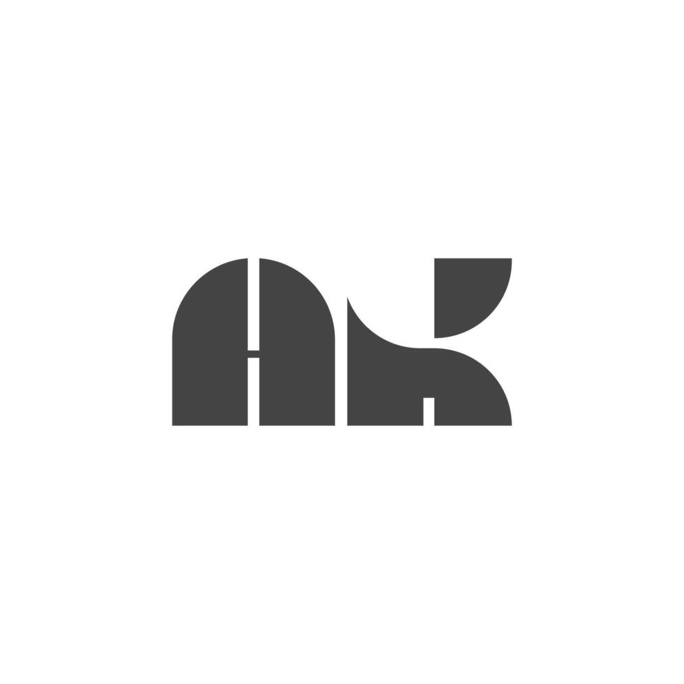 inicial carta ak logotipo ou ka logotipo vetor Projeto modelo