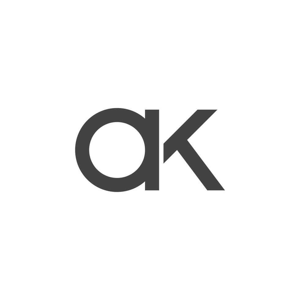 inicial carta ak logotipo ou ka logotipo vetor Projeto modelo