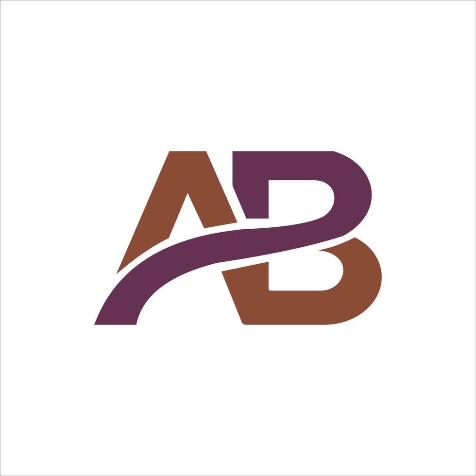 inicial carta ab ou BA logotipo Projeto modelo vetor