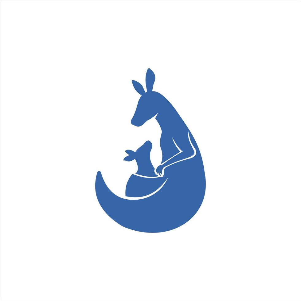 modelo de design de logotipo canguru vetor