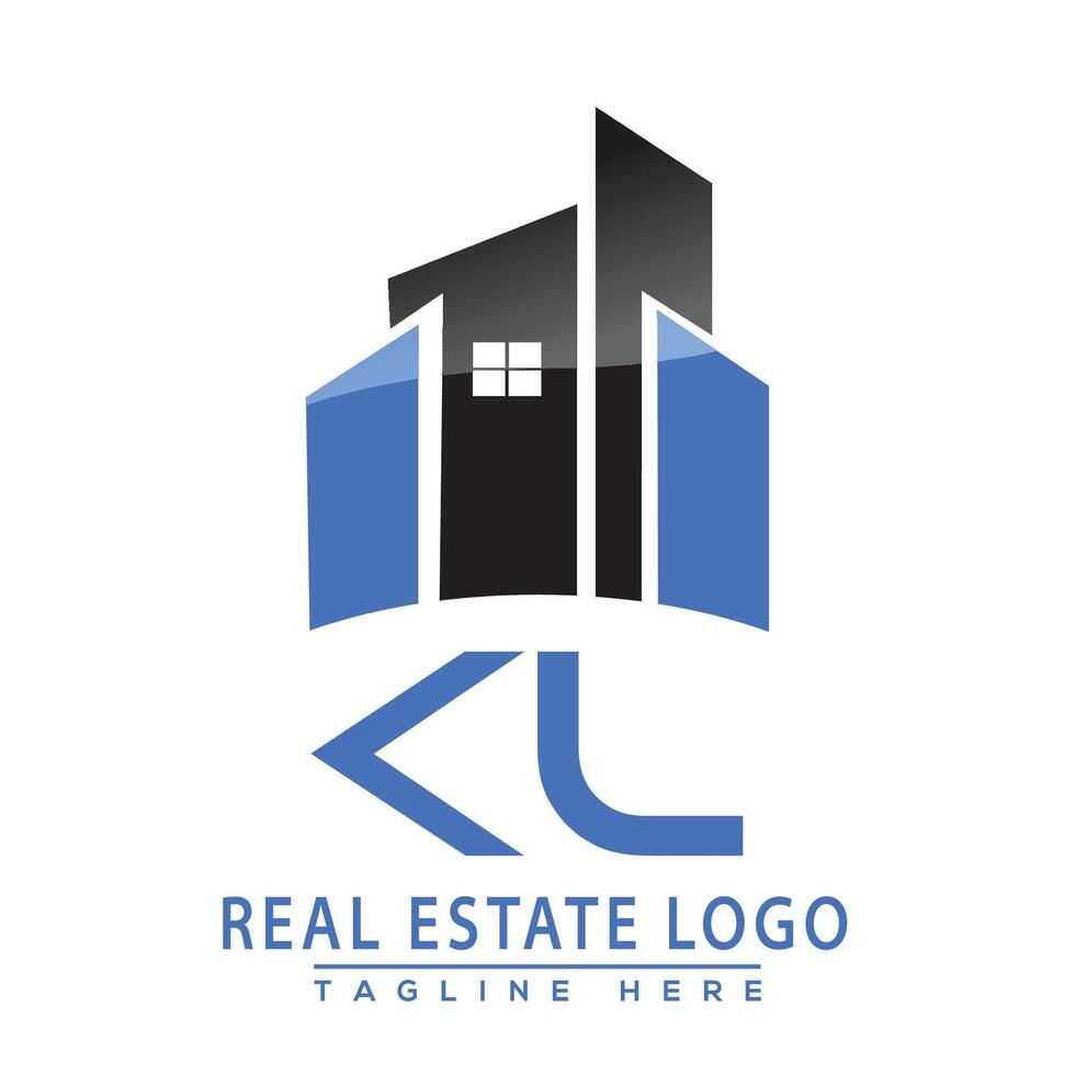 kl real Estado logotipo Projeto casa logotipo estoque vetor. vetor