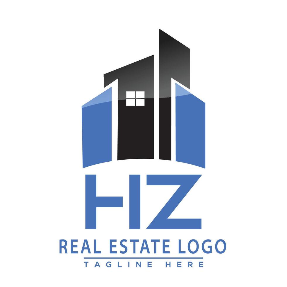 hz real Estado logotipo Projeto casa logotipo estoque vetor. vetor
