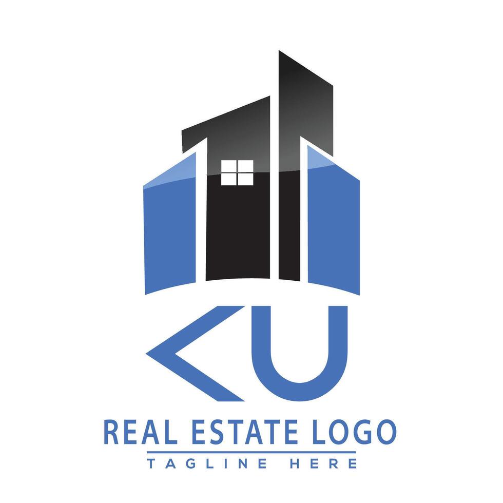 ku real Estado logotipo Projeto casa logotipo estoque vetor. vetor
