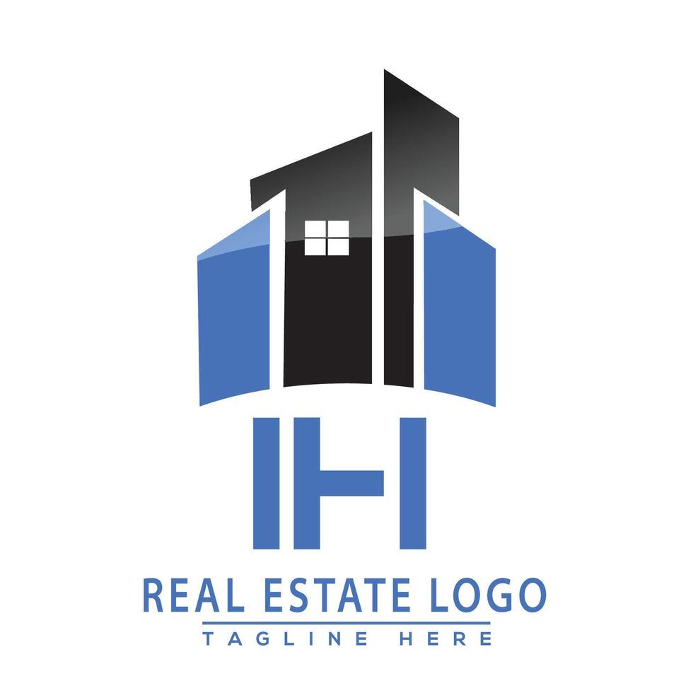 ih real Estado logotipo Projeto casa logotipo estoque vetor. vetor