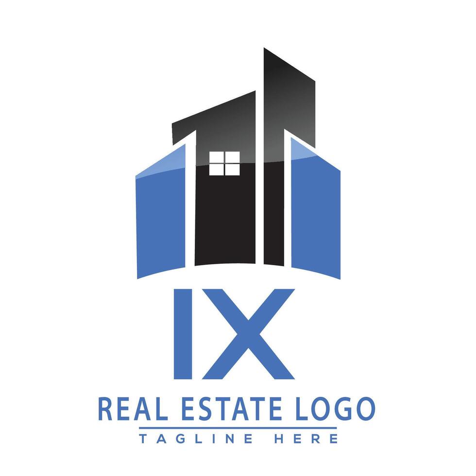 ix real Estado logotipo Projeto casa logotipo estoque vetor. vetor