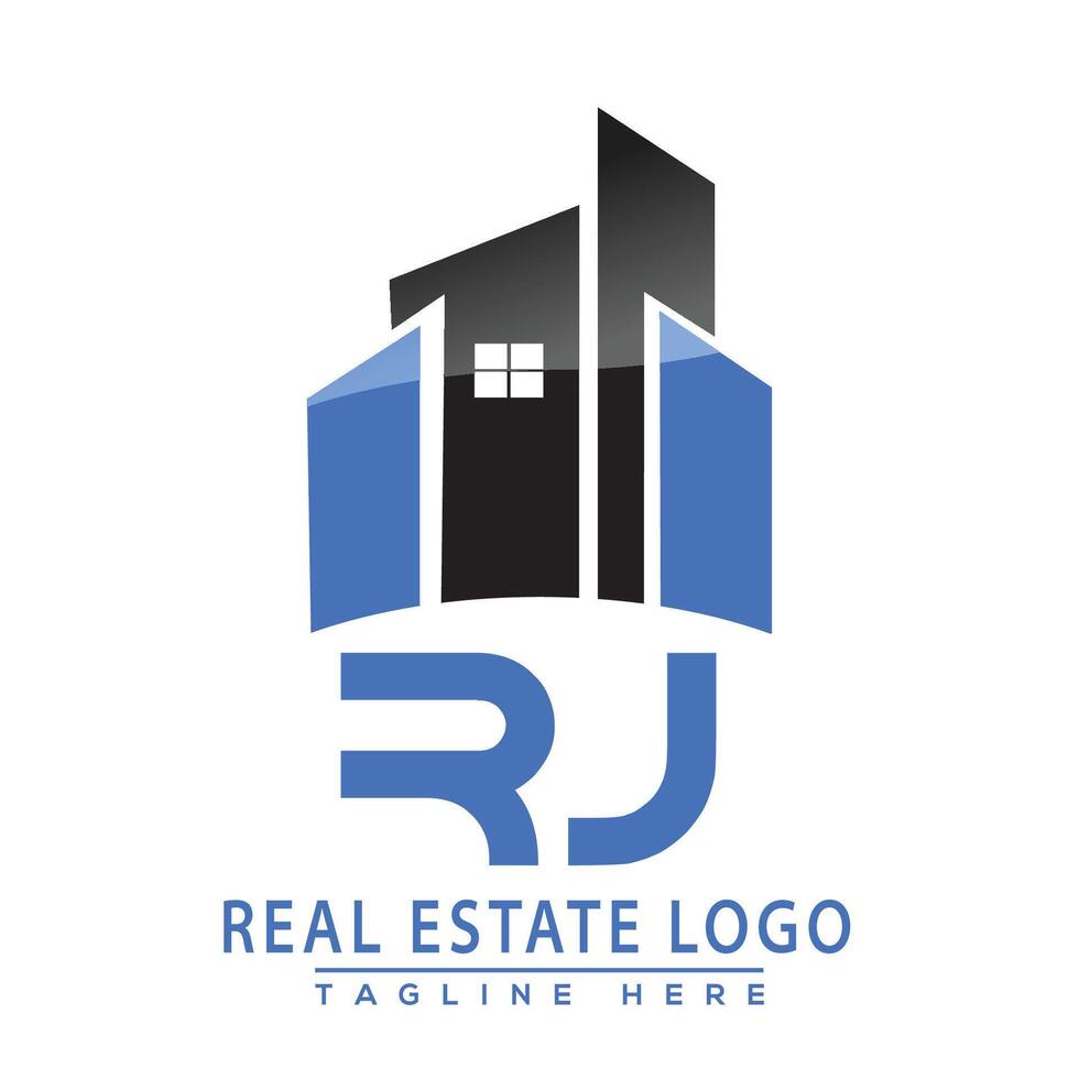 rj real Estado logotipo Projeto casa logotipo estoque vetor. vetor