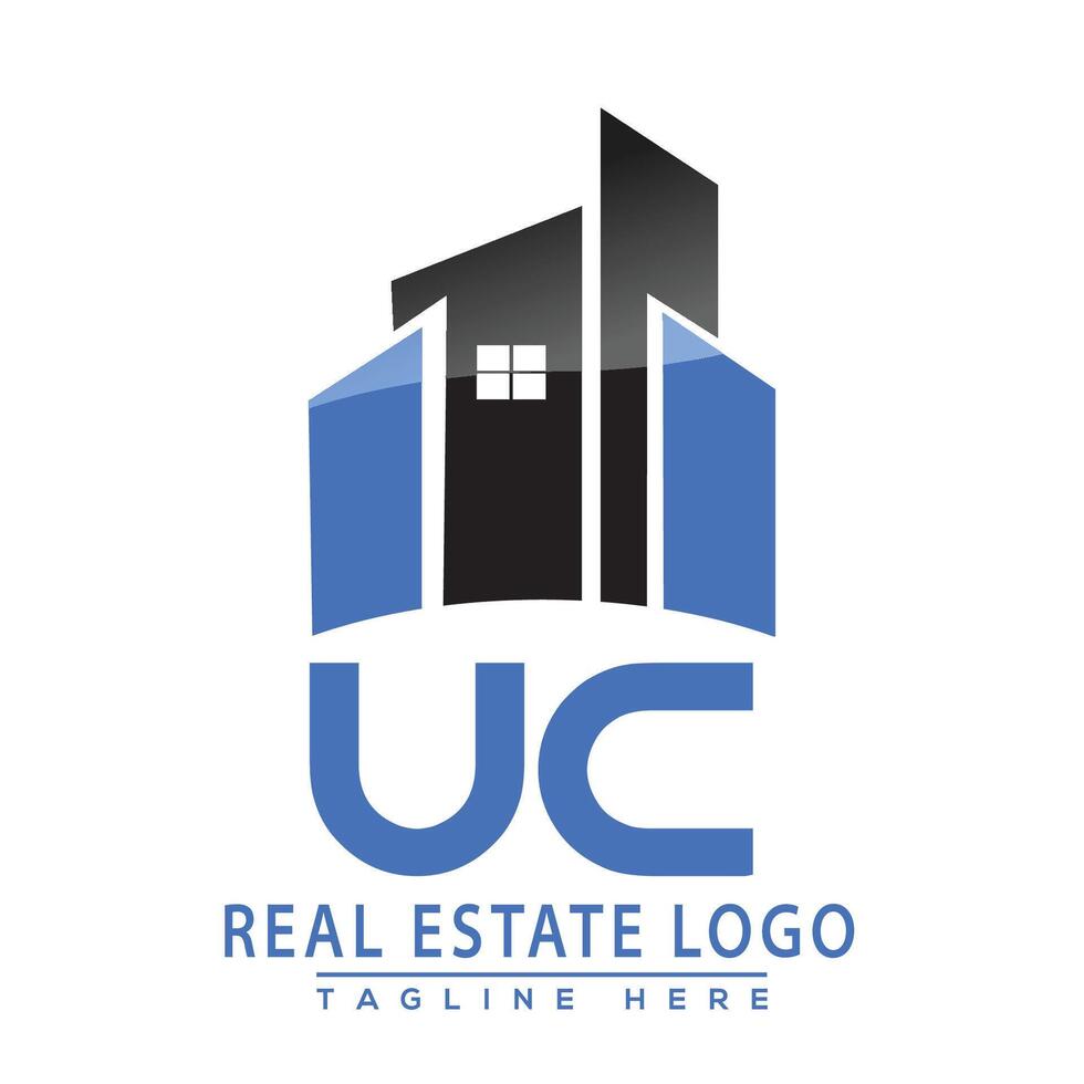 uc real Estado logotipo Projeto casa logotipo estoque vetor. vetor