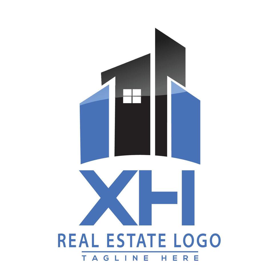 xh real Estado logotipo Projeto casa logotipo estoque vetor. vetor