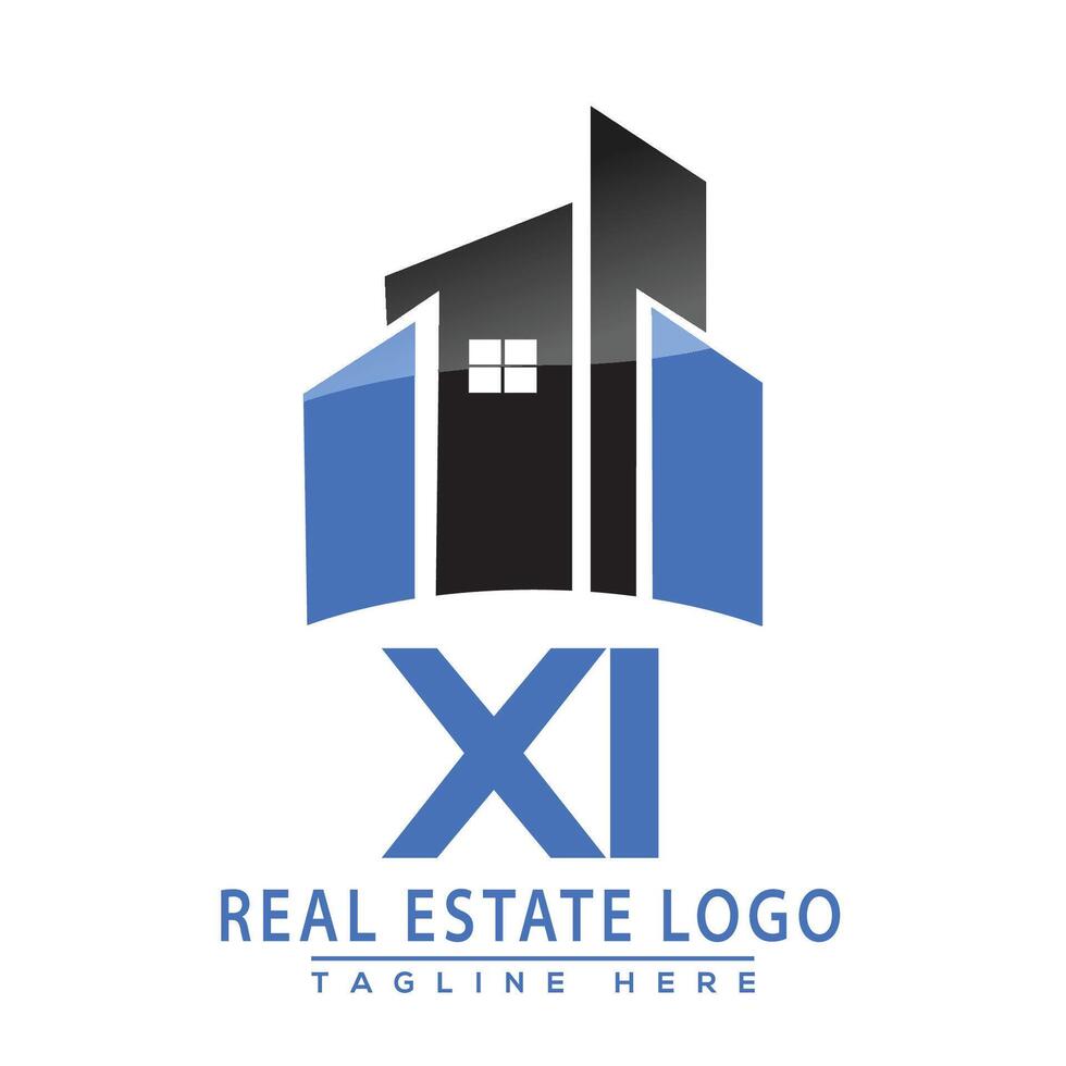 XI real Estado logotipo Projeto casa logotipo estoque vetor. vetor