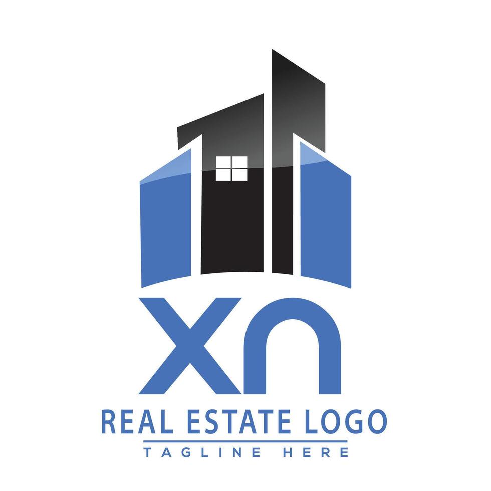 xn real Estado logotipo Projeto casa logotipo estoque vetor. vetor