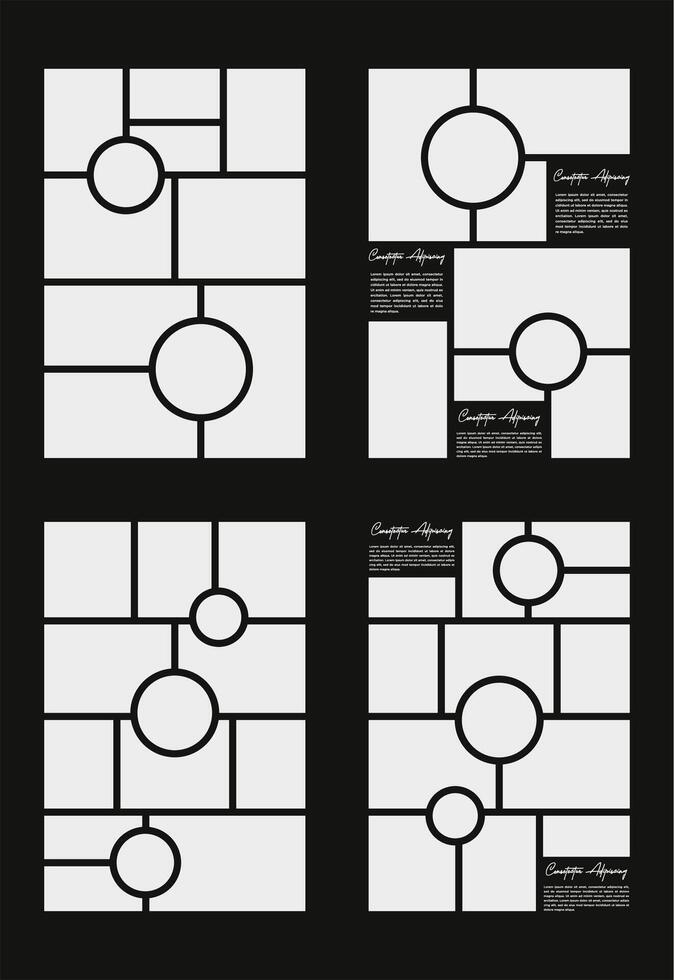 As fotos ou fotos quadro, Armação colagem e digital foto parede modelo vetor