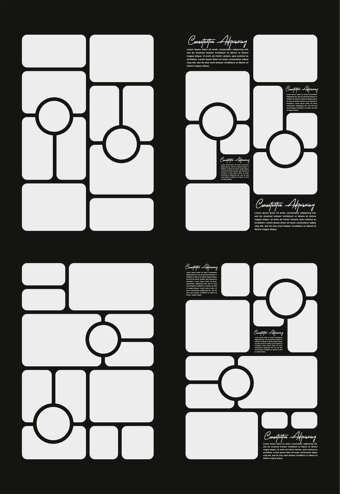 As fotos ou fotos quadro, Armação colagem e digital foto parede modelo vetor