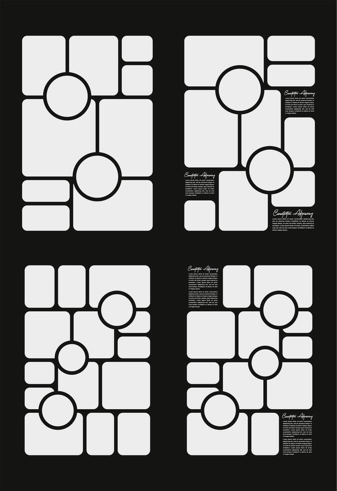 As fotos ou fotos quadro, Armação colagem e digital foto parede modelo vetor