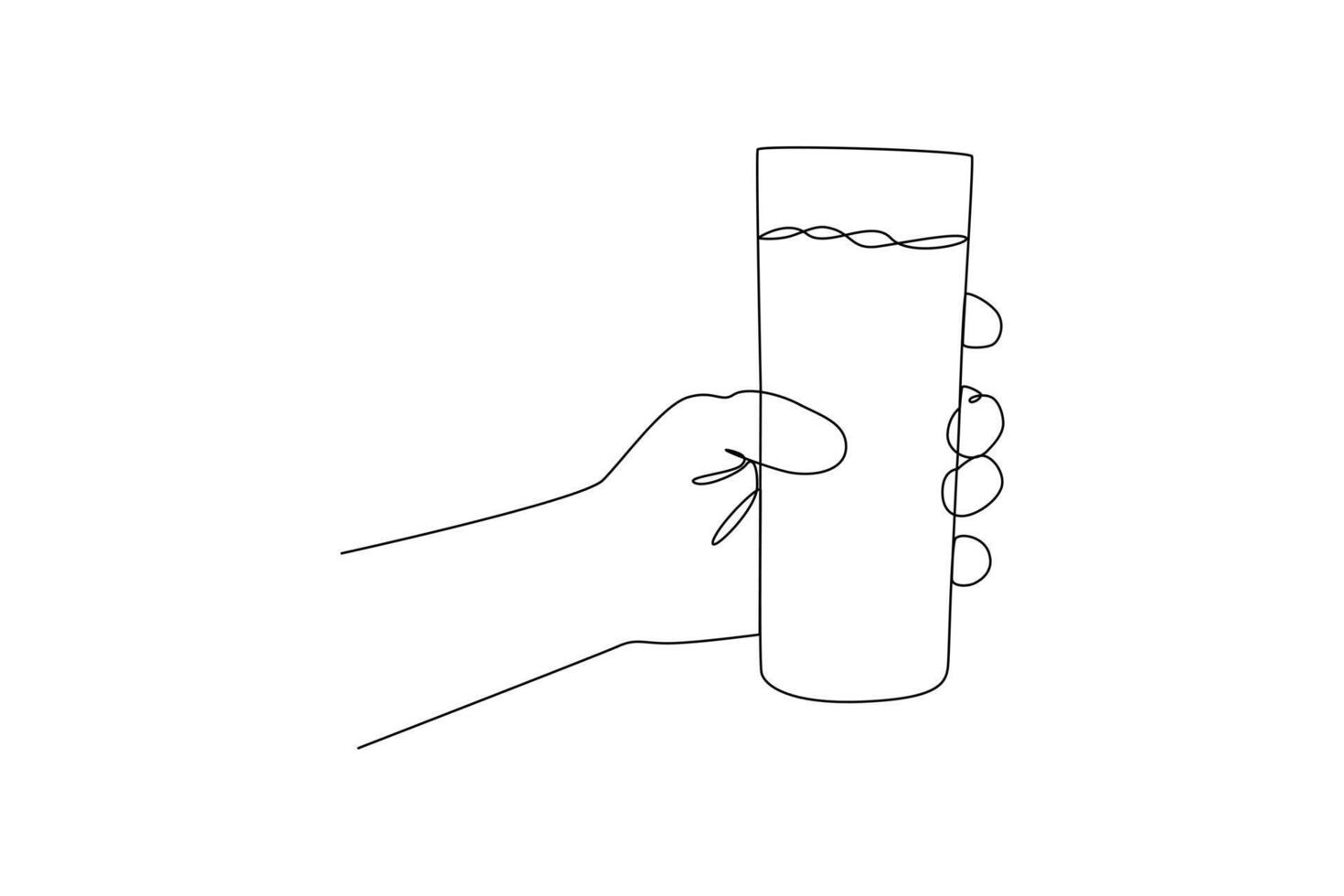 1 contínuo linha desenhando do caneca e prato conceito. rabisco vetor ilustração dentro simples linear estilo.