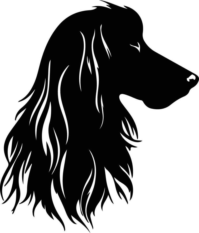 afegão cão de caça Preto silhueta vetor