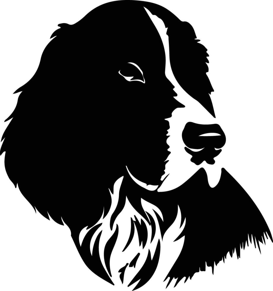 Inglês springer spaniel Preto silhueta vetor